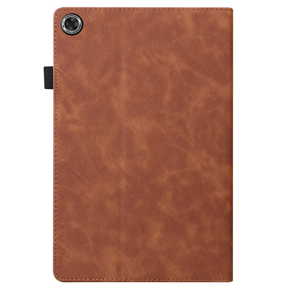 For Lenovo K9 / Tab One Case PU Leather Protective Folio Tablet Cover with Card Holder - Brown