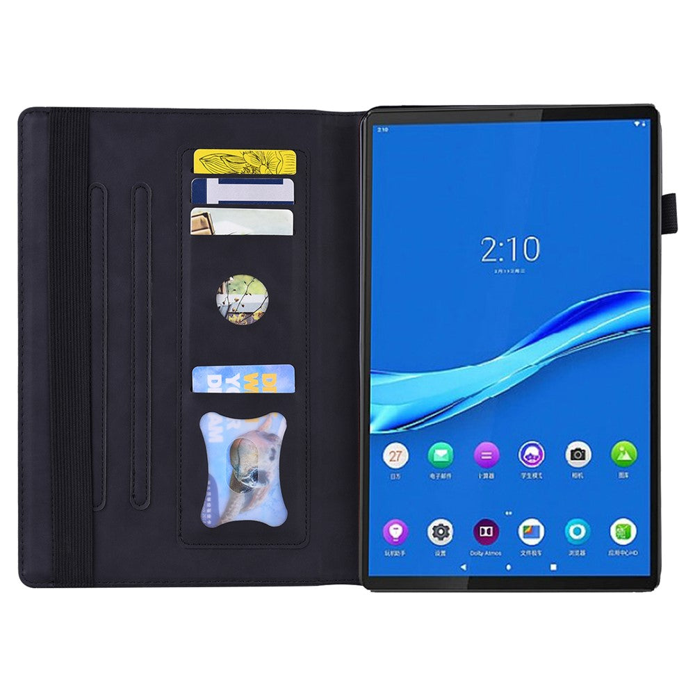 For Lenovo K9 / Tab One Case PU Leather Protective Folio Tablet Cover with Card Holder - Black
