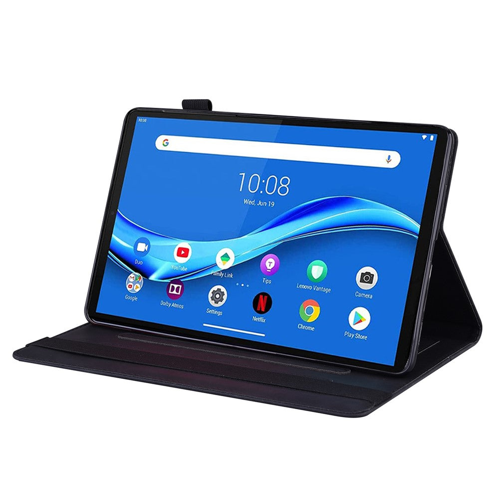 For Lenovo K9 / Tab One Case PU Leather Protective Folio Tablet Cover with Card Holder - Black