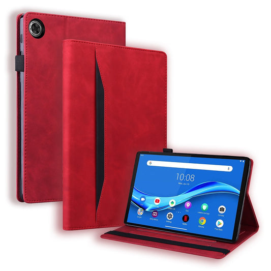 For Lenovo K9 / Tab One Case PU Leather Protective Folio Tablet Cover with Card Holder - Red