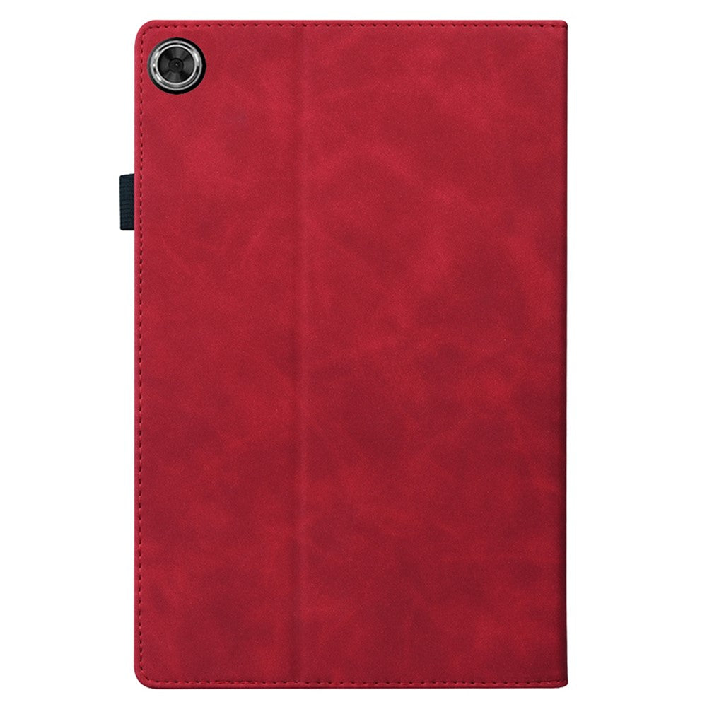 For Lenovo K9 / Tab One Case PU Leather Protective Folio Tablet Cover with Card Holder - Red