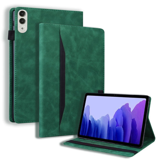 For Lenovo Xiaoxin Pad Pro GT TB710FU, FE Case PU Leather Protective Folio Tablet Cover with Card Holder - Green