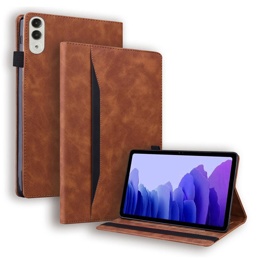 For Lenovo Xiaoxin Pad Pro GT TB710FU, FE Case PU Leather Protective Folio Tablet Cover with Card Holder - Brown
