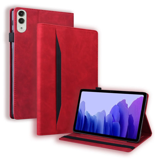 For Lenovo Xiaoxin Pad Pro GT TB710FU, FE Case PU Leather Protective Folio Tablet Cover with Card Holder - Red