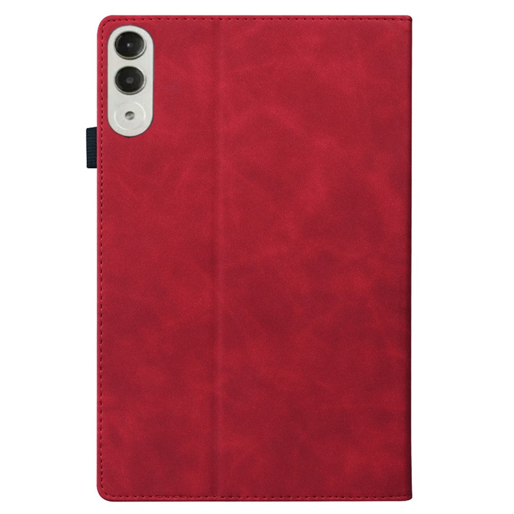 For Lenovo Xiaoxin Pad Pro GT TB710FU, FE Case PU Leather Protective Folio Tablet Cover with Card Holder - Red