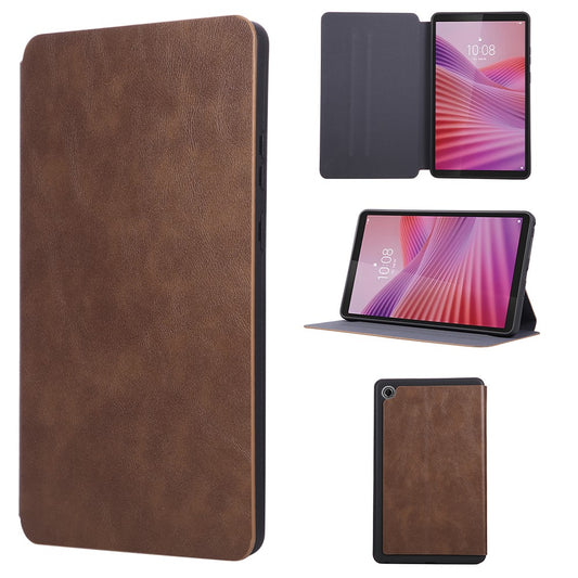 For Lenovo Tab K9 / Tab One Shockproof Case PU Leather Tablet Cover with Stand - Brown