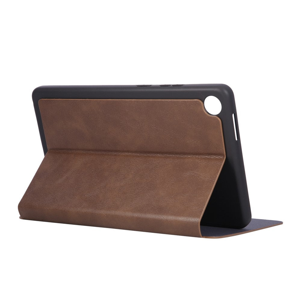 For Lenovo Tab K9 / Tab One Shockproof Case PU Leather Tablet Cover with Stand - Brown