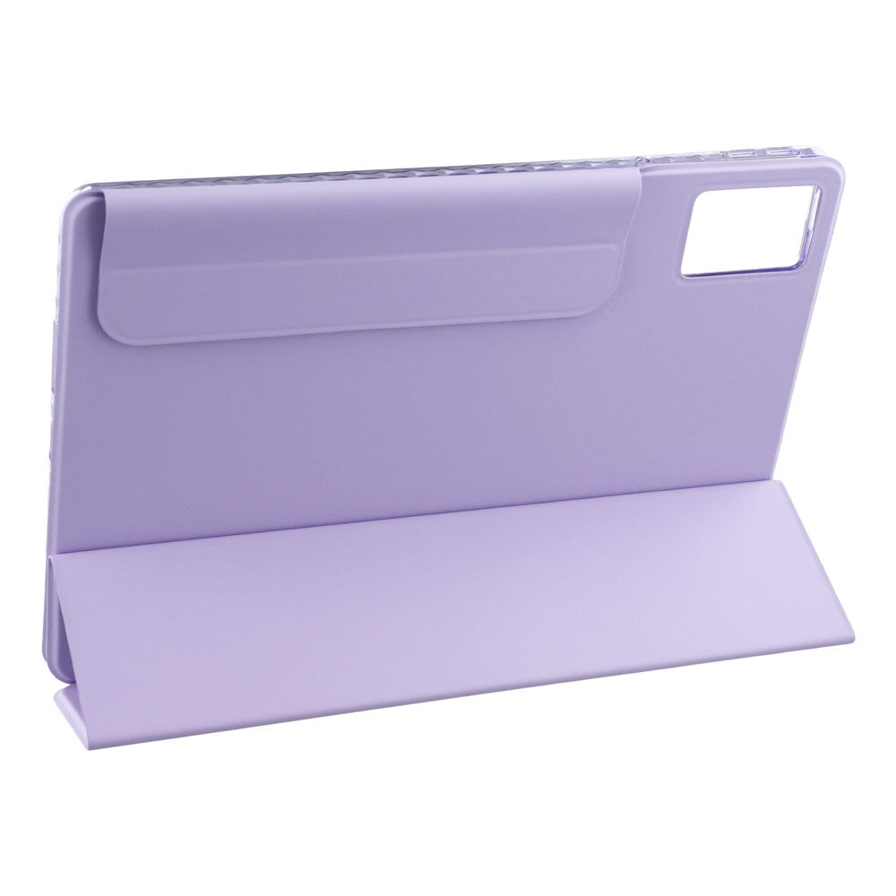 For Lenovo Idea Tab (TB336ZU  /  TB336FU)  /  Xiaoxin Pad 11 2025 Case Folding Stand Magnetic Leather Tablet Cover - Purple
