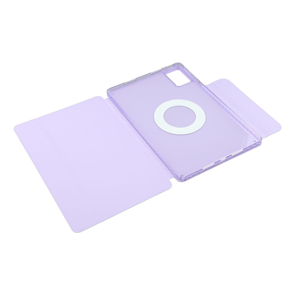For Lenovo Idea Tab (TB336ZU  /  TB336FU)  /  Xiaoxin Pad 11 2025 Case Folding Stand Magnetic Leather Tablet Cover - Purple