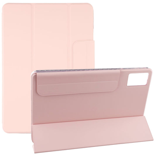 For Lenovo Idea Tab (TB336ZU  /  TB336FU)  /  Xiaoxin Pad 11 2025 Case Folding Stand Magnetic Leather Tablet Cover - Pink