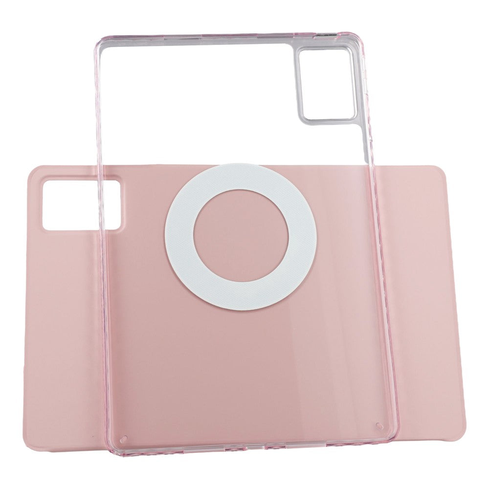 For Lenovo Idea Tab (TB336ZU  /  TB336FU)  /  Xiaoxin Pad 11 2025 Case Folding Stand Magnetic Leather Tablet Cover - Pink