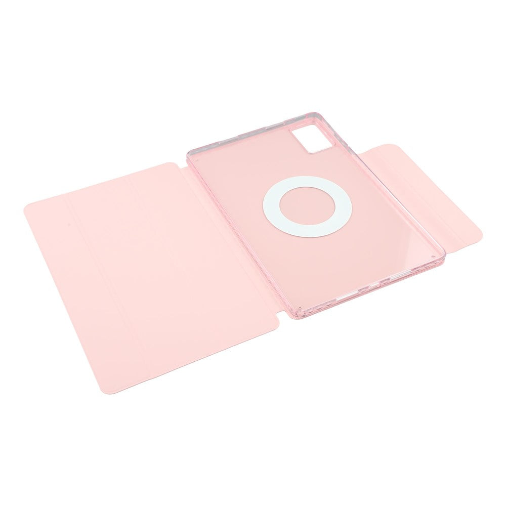 For Lenovo Idea Tab (TB336ZU  /  TB336FU)  /  Xiaoxin Pad 11 2025 Case Folding Stand Magnetic Leather Tablet Cover - Pink