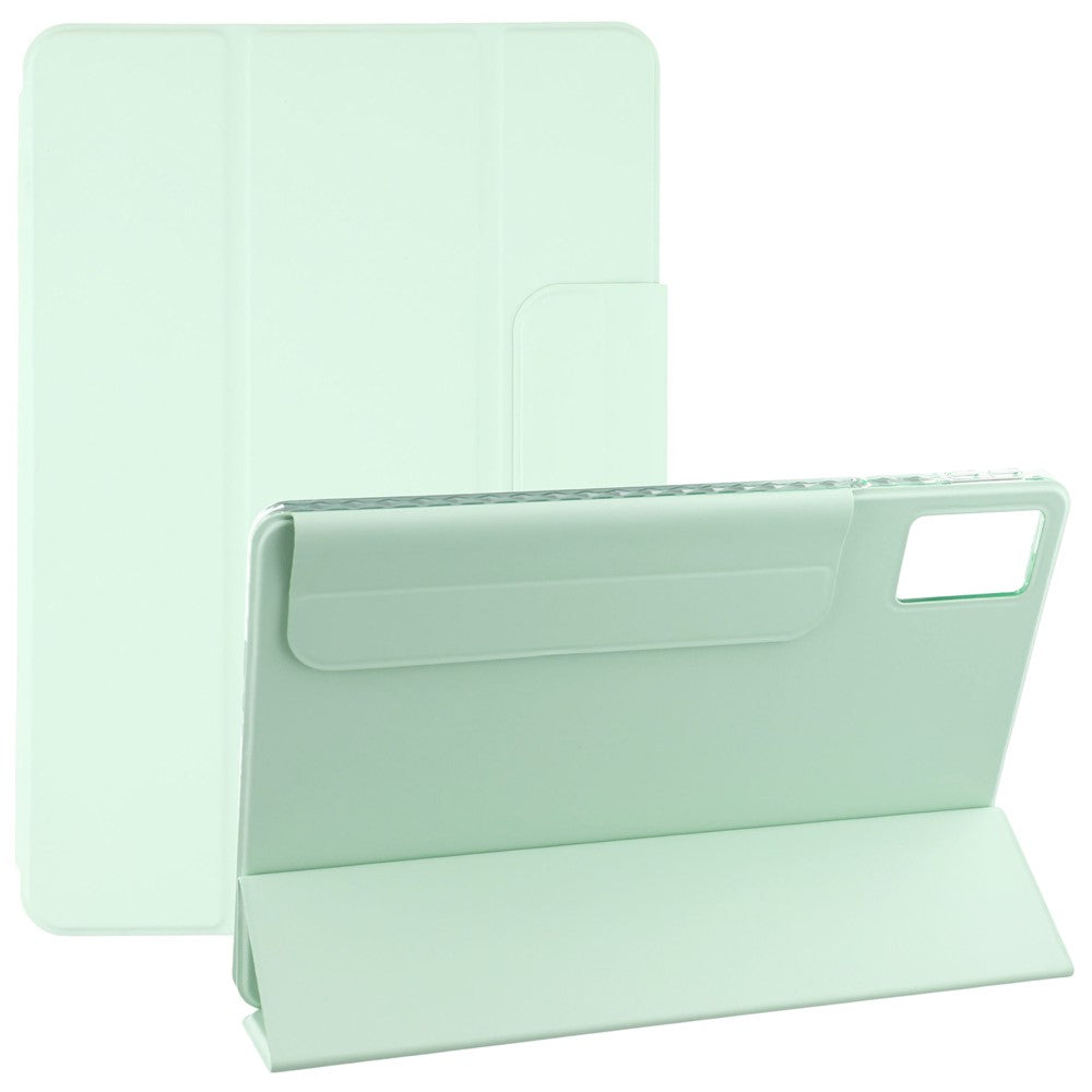 For Lenovo Idea Tab (TB336ZU  /  TB336FU)  /  Xiaoxin Pad 11 2025 Case Folding Stand Magnetic Leather Tablet Cover - Light Green
