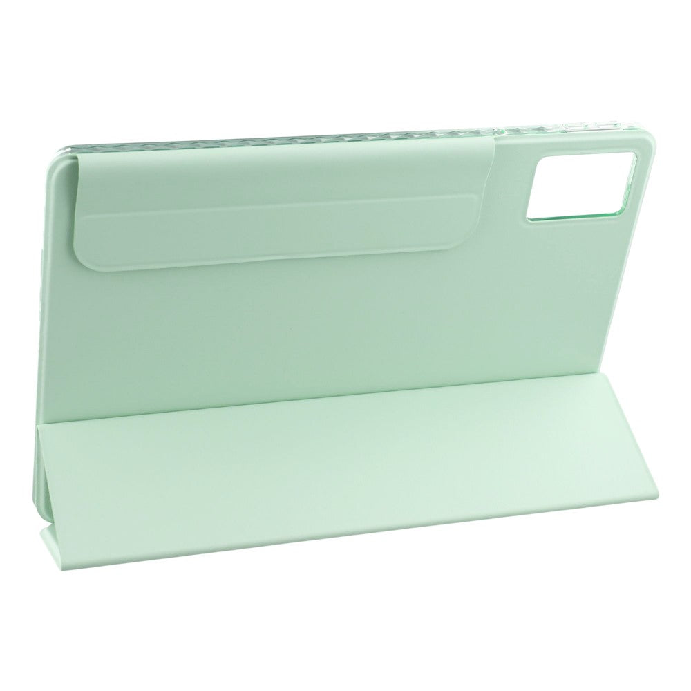 For Lenovo Idea Tab (TB336ZU  /  TB336FU)  /  Xiaoxin Pad 11 2025 Case Folding Stand Magnetic Leather Tablet Cover - Light Green