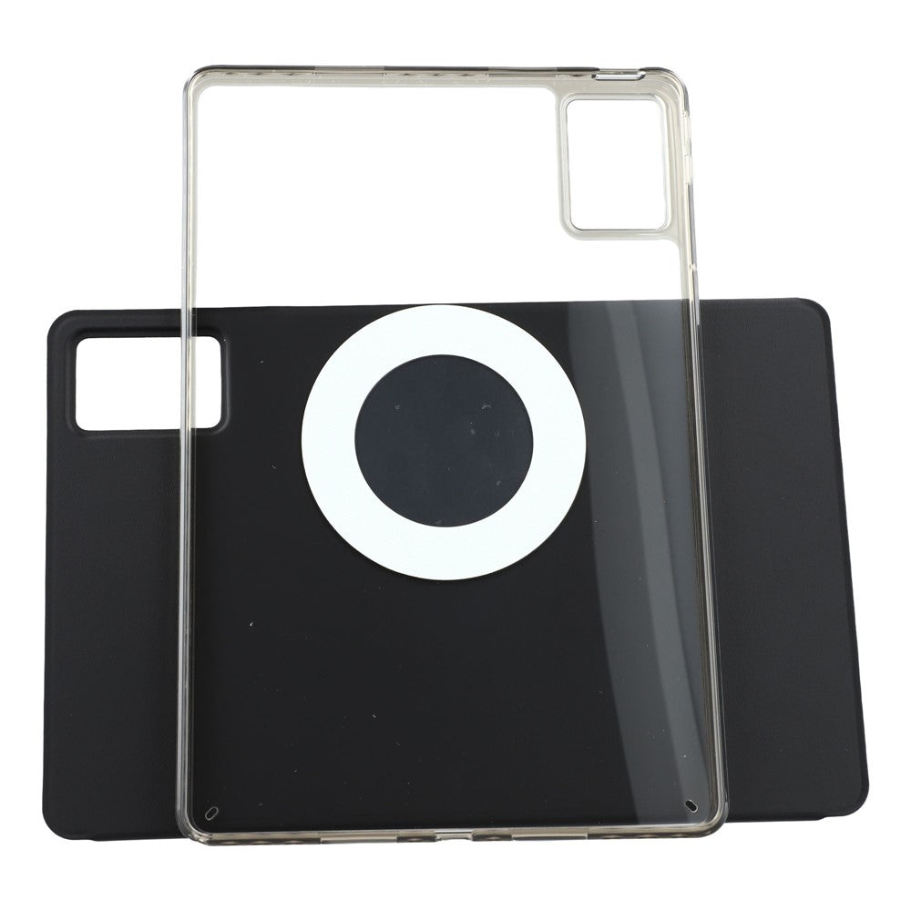 For Lenovo Idea Tab (TB336ZU  /  TB336FU)  /  Xiaoxin Pad 11 2025 Case Folding Stand Magnetic Leather Tablet Cover - Black