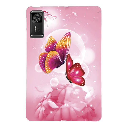 For Lenovo Legion Y700 Gen 4 Case Pattern Printing Slim Soft TPU Tablet Cover - Pink Butterfly