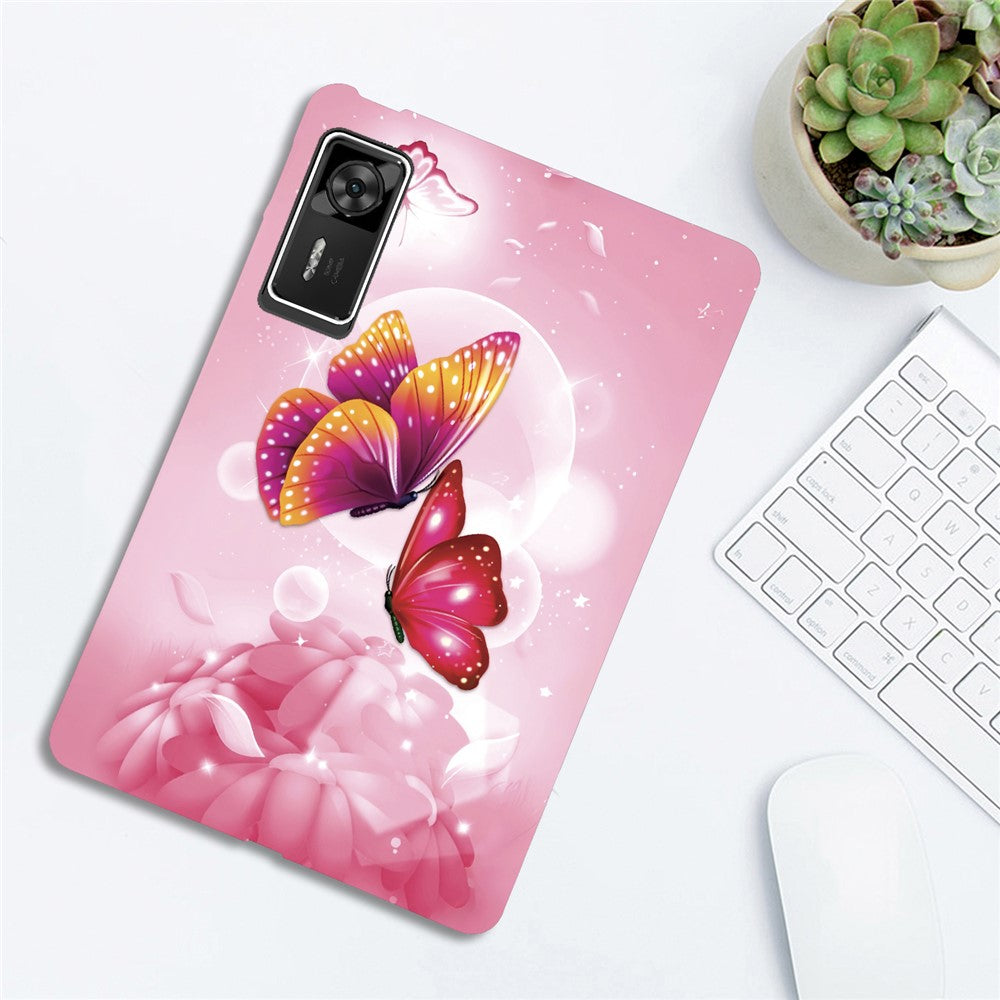 For Lenovo Legion Y700 Gen 4 Case Pattern Printing Slim Soft TPU Tablet Cover - Pink Butterfly
