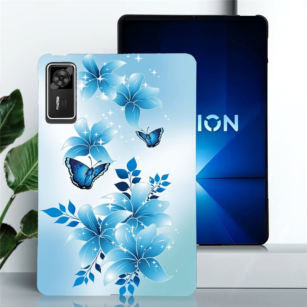 For Lenovo Legion Y700 Gen 4 Case Pattern Printing Slim Soft TPU Tablet Cover - Blue Butterfly