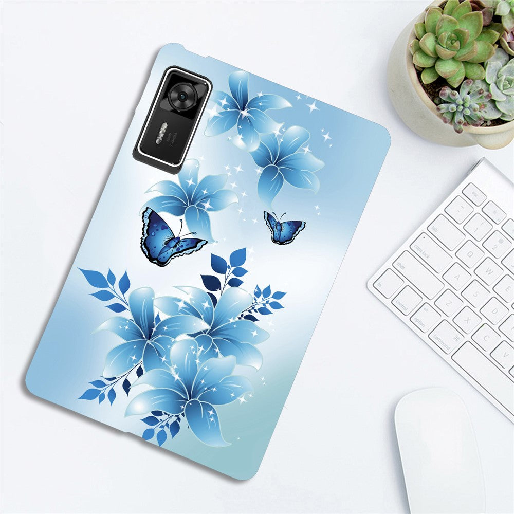 For Lenovo Legion Y700 Gen 4 Case Pattern Printing Slim Soft TPU Tablet Cover - Blue Butterfly