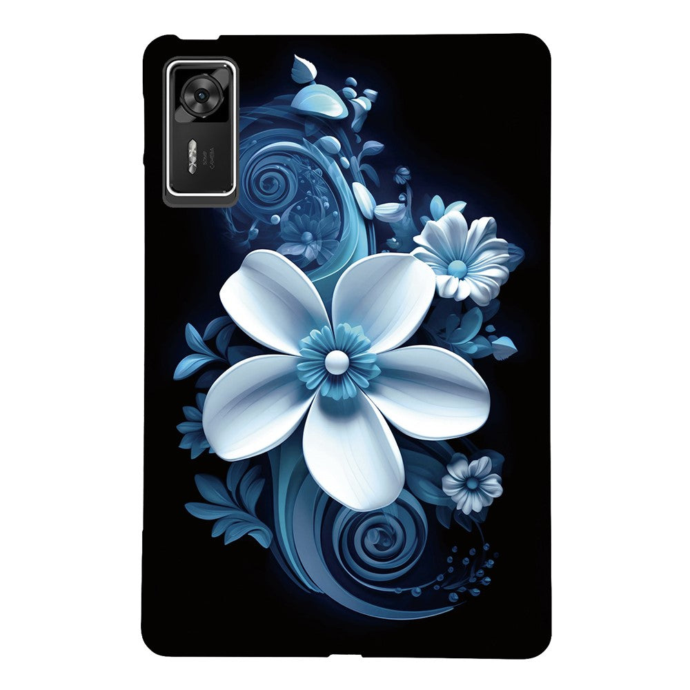 For Lenovo Legion Y700 Gen 4 Case Pattern Printing Slim Soft TPU Tablet Cover - Black Orchid
