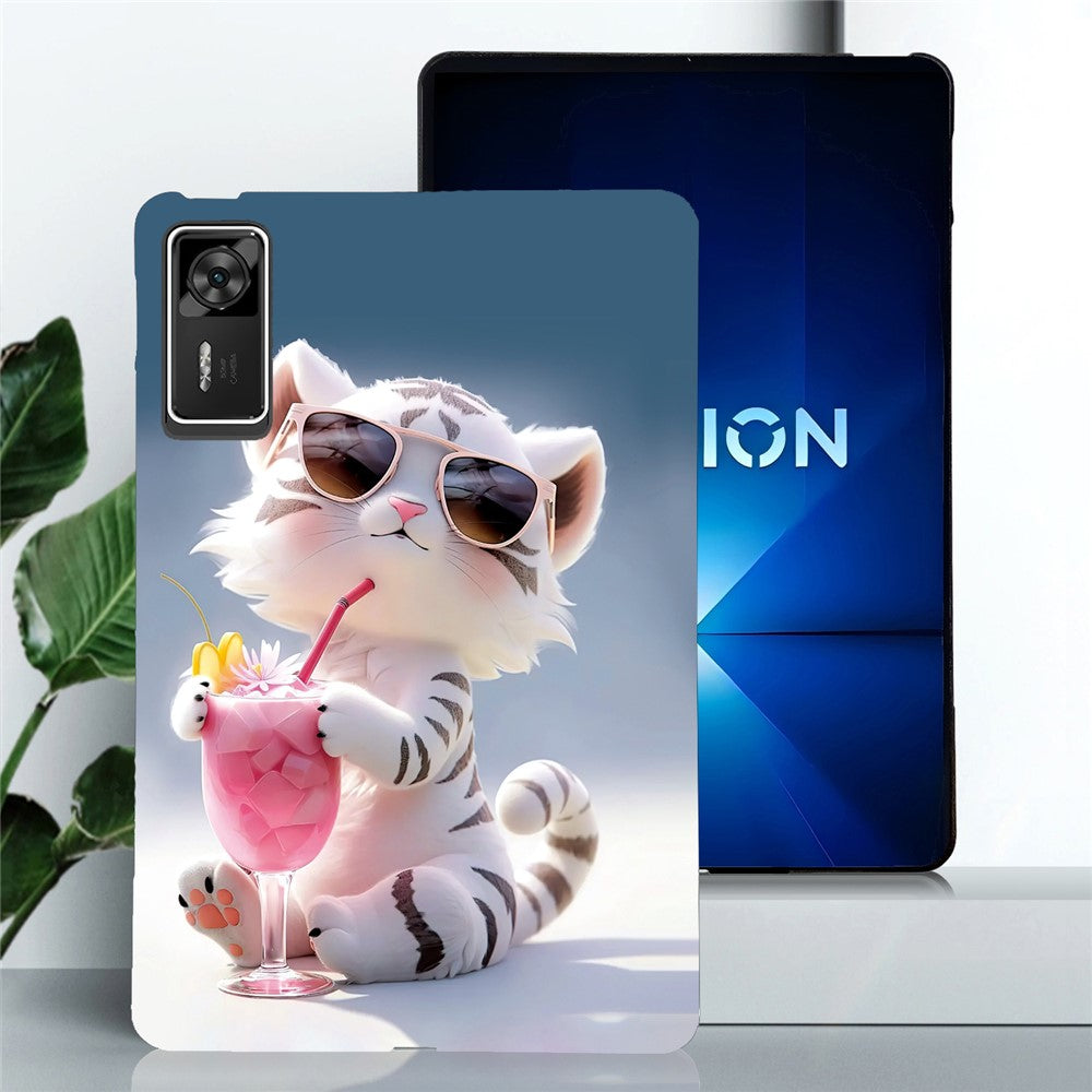 For Lenovo Legion Y700 Gen 4 Case Pattern Printing Slim Soft TPU Tablet Cover - Cartoon Tiger