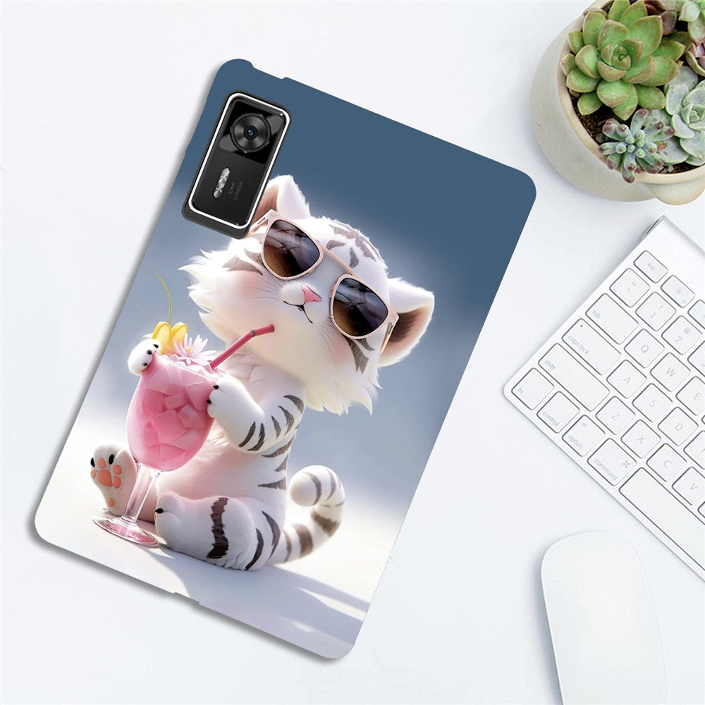 For Lenovo Legion Y700 Gen 4 Case Pattern Printing Slim Soft TPU Tablet Cover - Cartoon Tiger