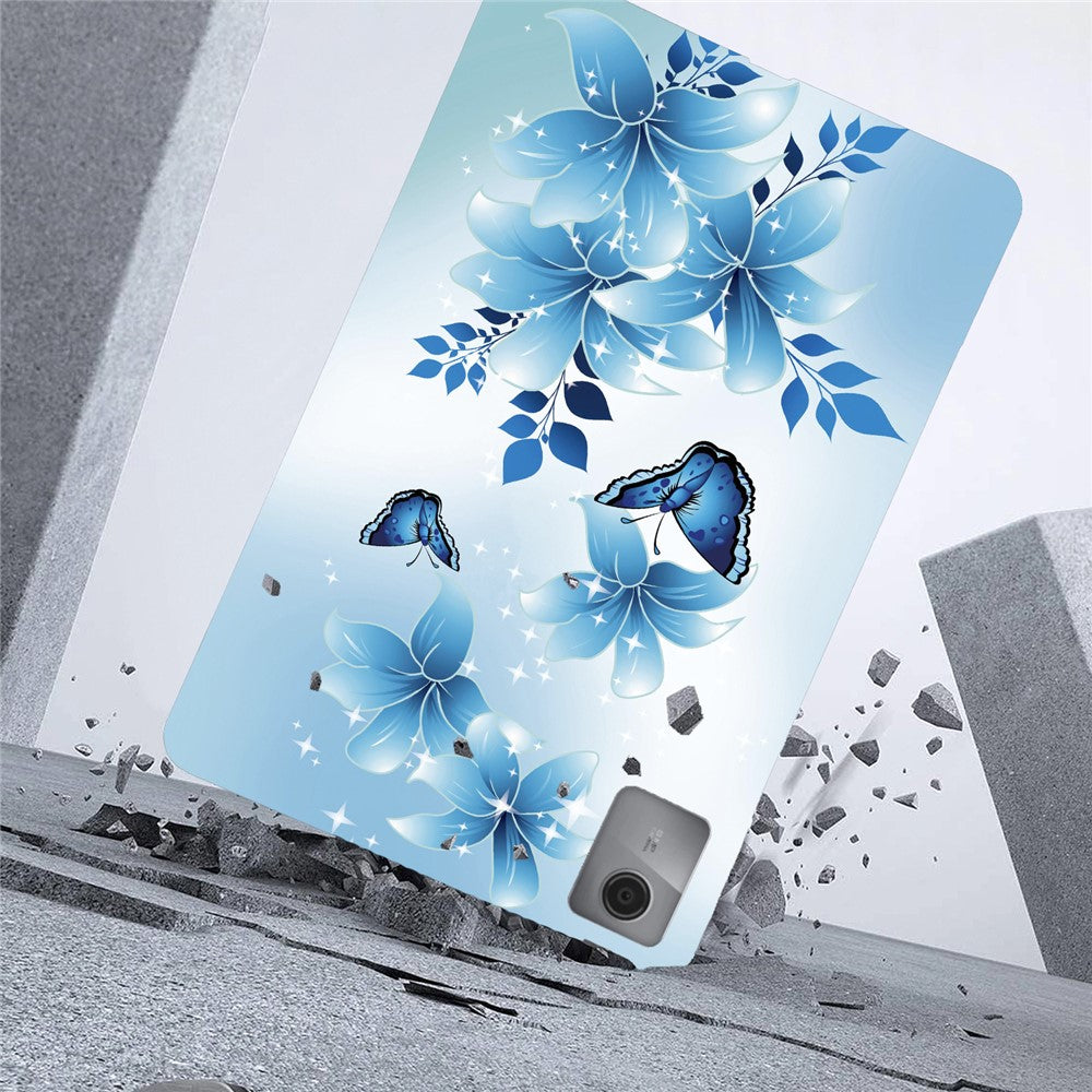 For Lenovo Idea Tab  /  Xiaoxin Pad 11 2025 Case Pattern Printing Slim Soft TPU Tablet Cover - Blue Butterfly