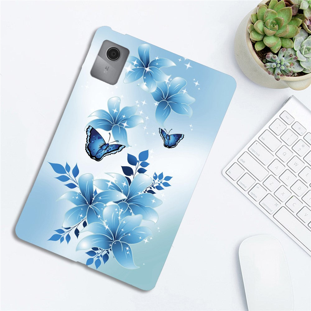 For Lenovo Idea Tab  /  Xiaoxin Pad 11 2025 Case Pattern Printing Slim Soft TPU Tablet Cover - Blue Butterfly