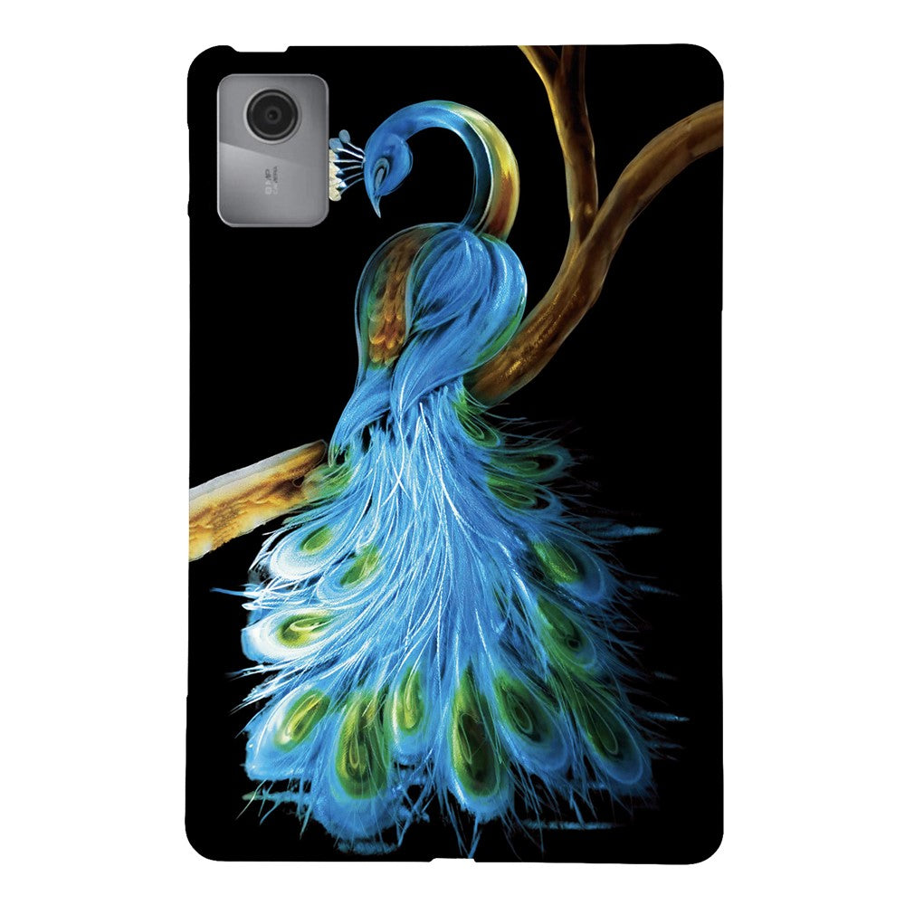 For Lenovo Idea Tab  /  Xiaoxin Pad 11 2025 Case Pattern Printing Slim Soft TPU Tablet Cover - Peacock