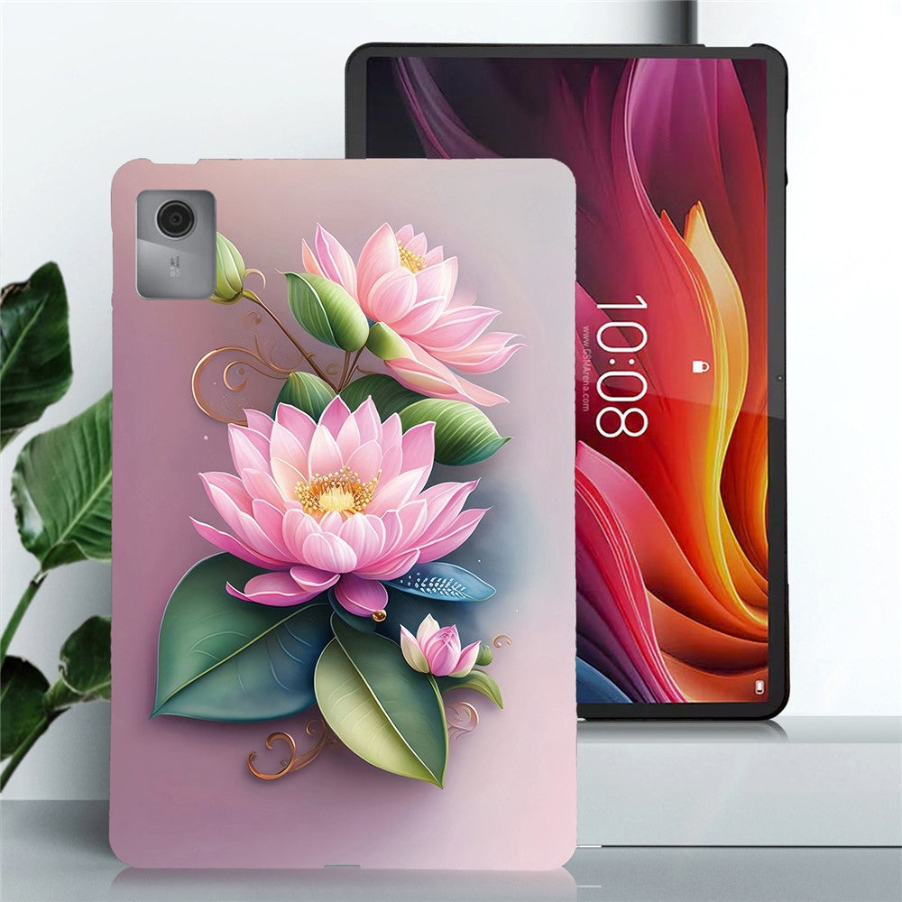 For Lenovo Idea Tab  /  Xiaoxin Pad 11 2025 Case Pattern Printing Slim Soft TPU Tablet Cover - Lotus