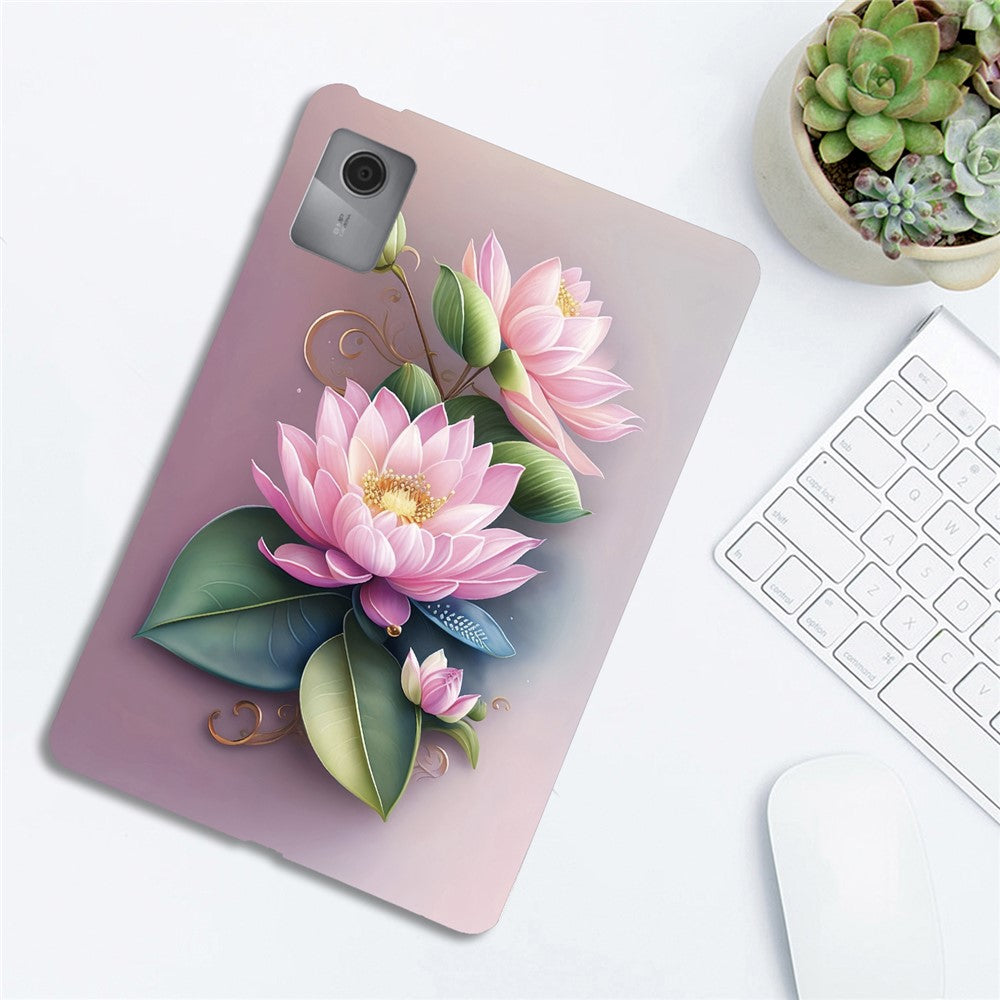 For Lenovo Idea Tab  /  Xiaoxin Pad 11 2025 Case Pattern Printing Slim Soft TPU Tablet Cover - Lotus