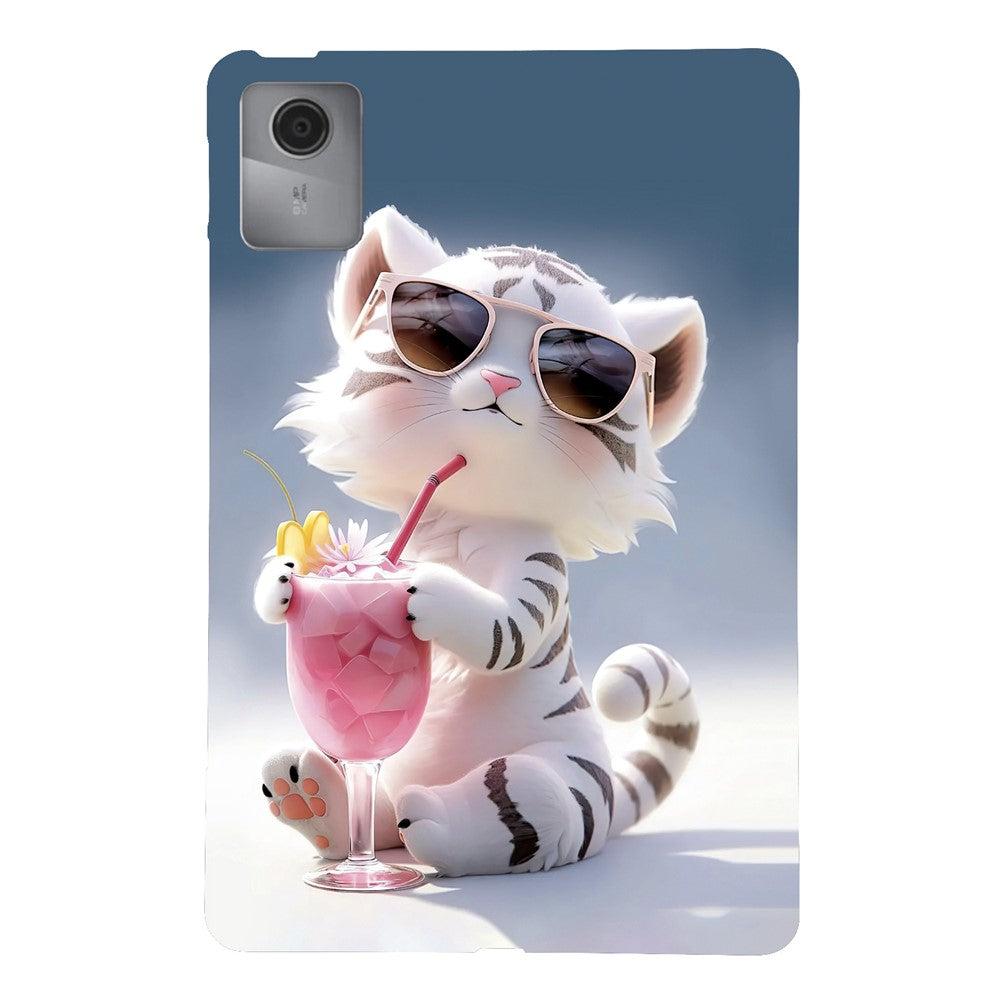 For Lenovo Idea Tab  /  Xiaoxin Pad 11 2025 Case Pattern Printing Slim Soft TPU Tablet Cover - Cartoon Tiger