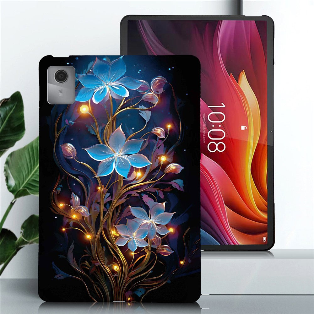 For Lenovo Idea Tab  /  Xiaoxin Pad 11 2025 Case Pattern Printing Slim Soft TPU Tablet Cover - Small Lantern Flower