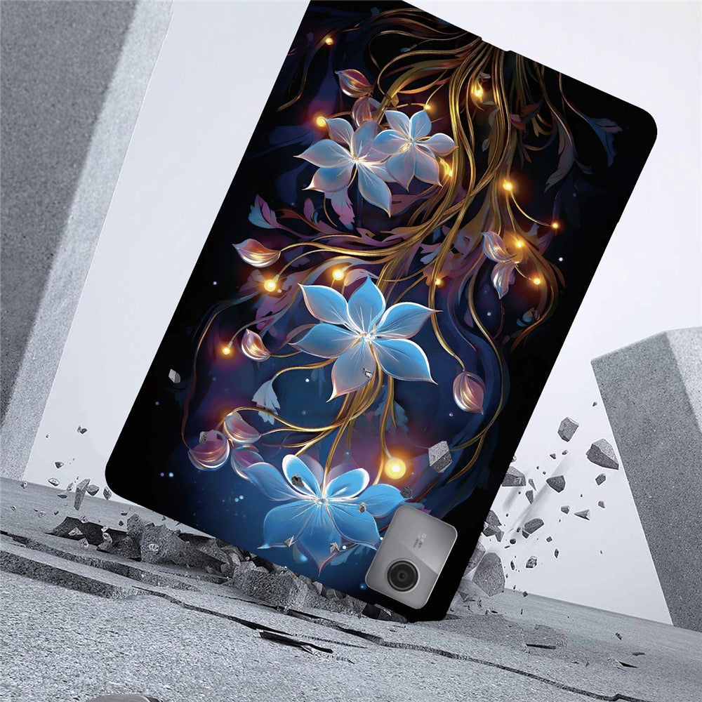 For Lenovo Idea Tab  /  Xiaoxin Pad 11 2025 Case Pattern Printing Slim Soft TPU Tablet Cover - Small Lantern Flower