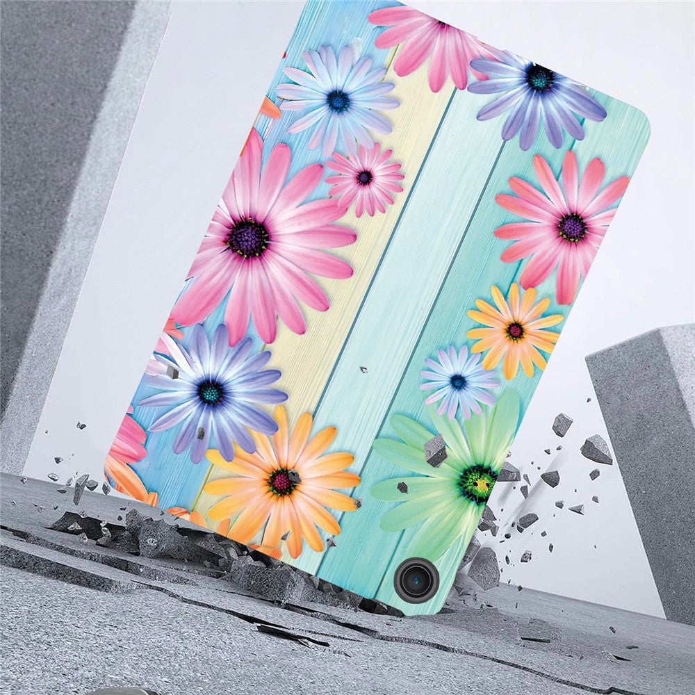 For Lenovo Tab 10.1 (2025) TB311XU  /  Zhaoyang K10C Case Pattern Printing Slim Soft TPU Tablet Cover - Sunflower