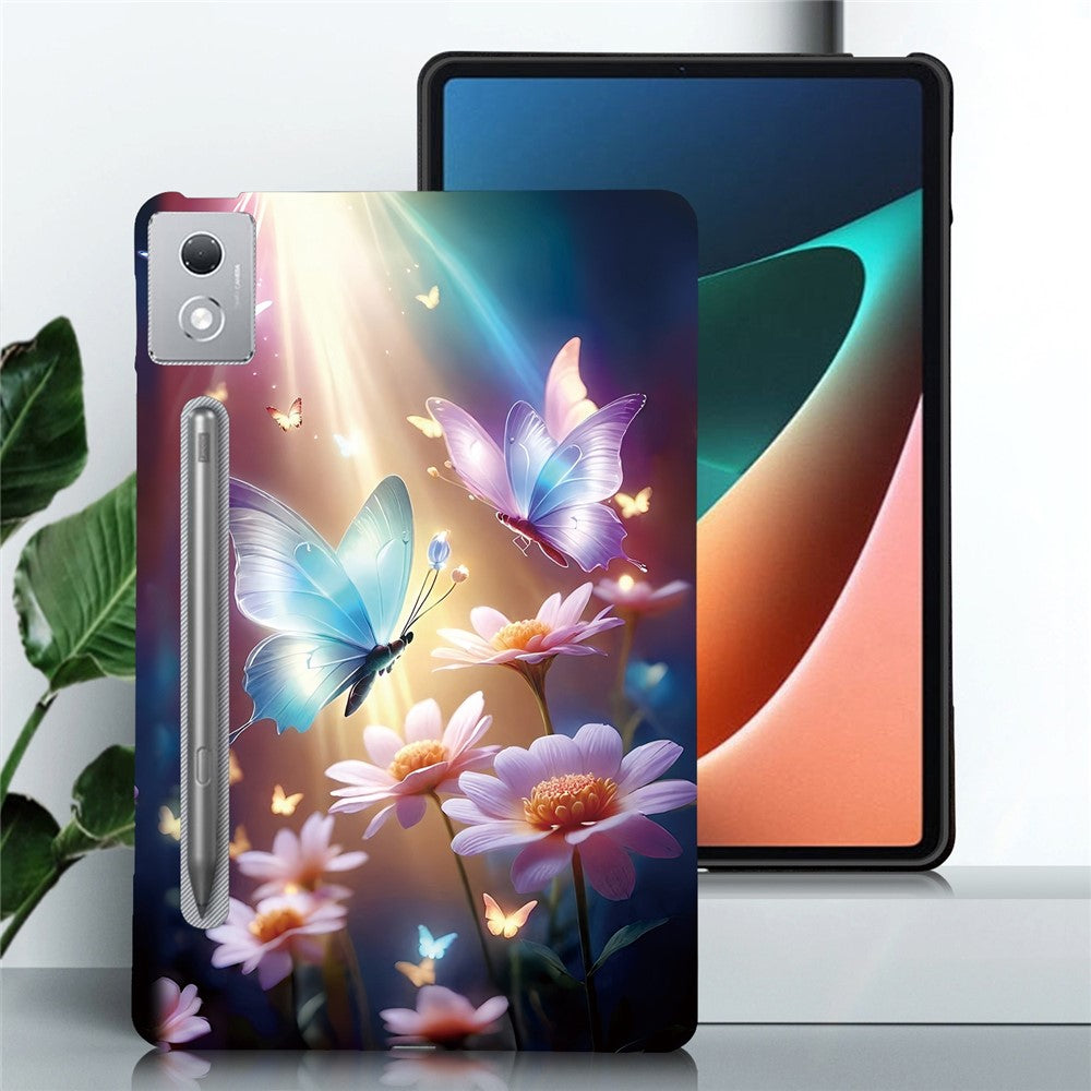 For Lenovo Tab P12 Pro 12.7 2025  /  Xiaoxin Pad Pro 12.7 (2025) Case Pattern Printing Slim Soft TPU Tablet Cover - Butterfly Floral