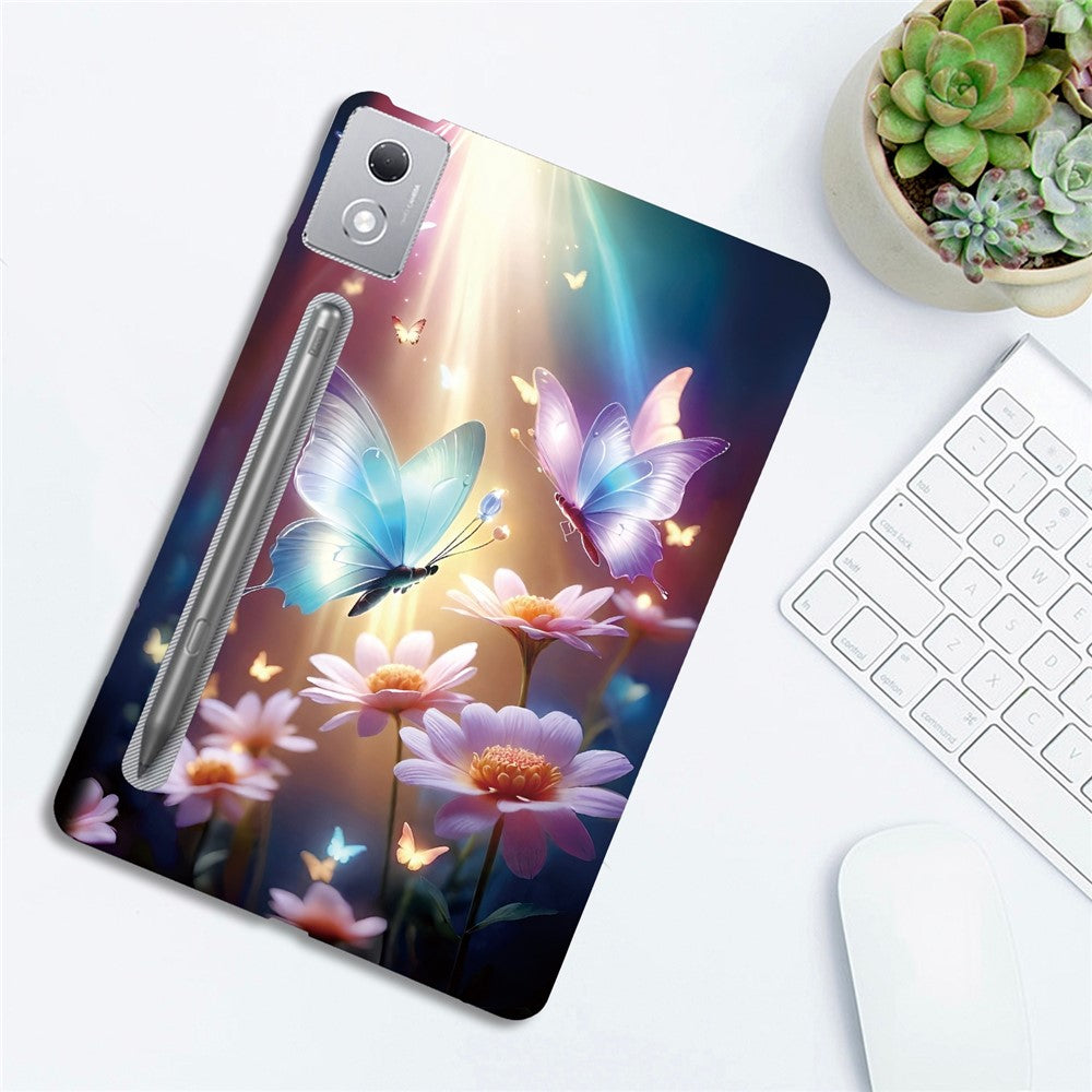 For Lenovo Tab P12 Pro 12.7 2025  /  Xiaoxin Pad Pro 12.7 (2025) Case Pattern Printing Slim Soft TPU Tablet Cover - Butterfly Floral