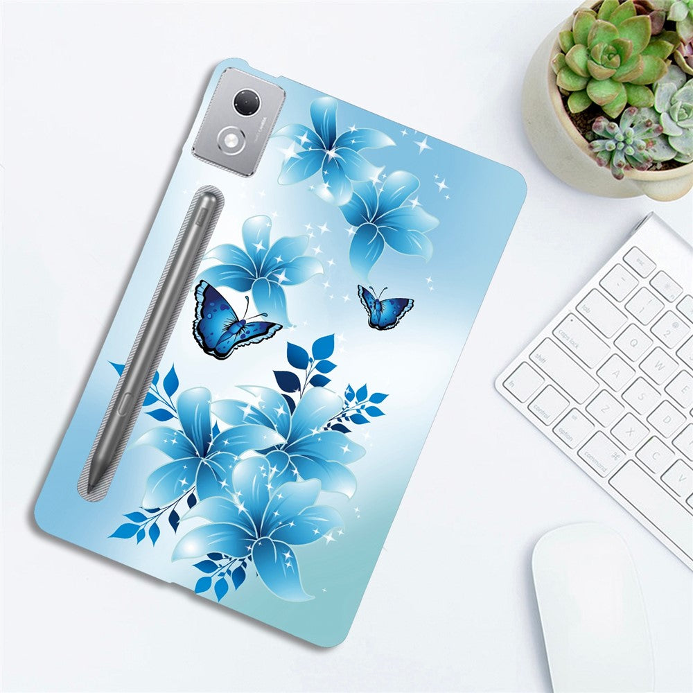 For Lenovo Tab P12 Pro 12.7 2025  /  Xiaoxin Pad Pro 12.7 (2025) Case Pattern Printing Slim Soft TPU Tablet Cover - Blue Butterfly