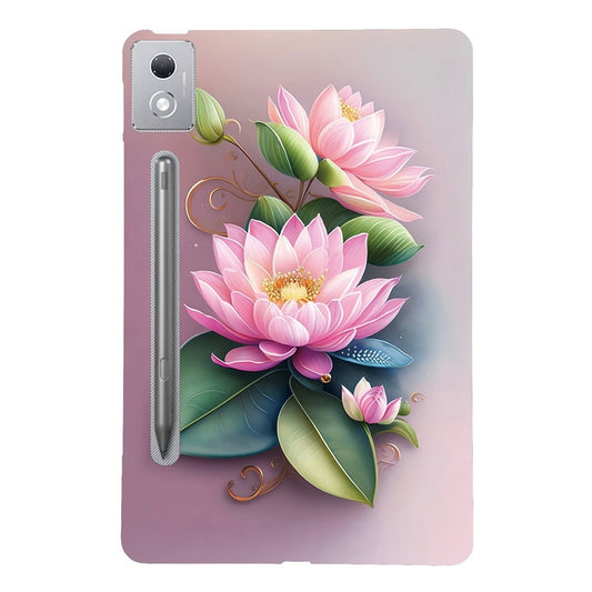 For Lenovo Tab P12 Pro 12.7 2025  /  Xiaoxin Pad Pro 12.7 (2025) Case Pattern Printing Slim Soft TPU Tablet Cover - Lotus