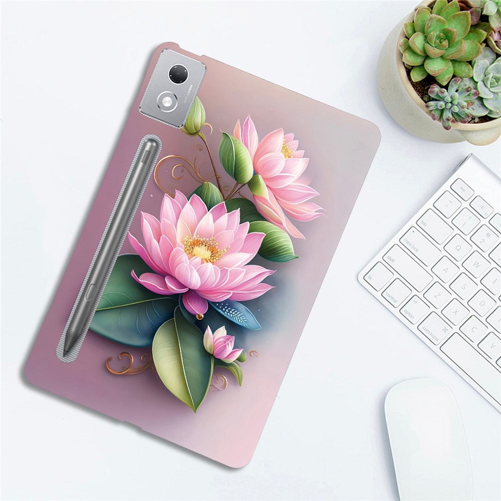 For Lenovo Tab P12 Pro 12.7 2025  /  Xiaoxin Pad Pro 12.7 (2025) Case Pattern Printing Slim Soft TPU Tablet Cover - Lotus