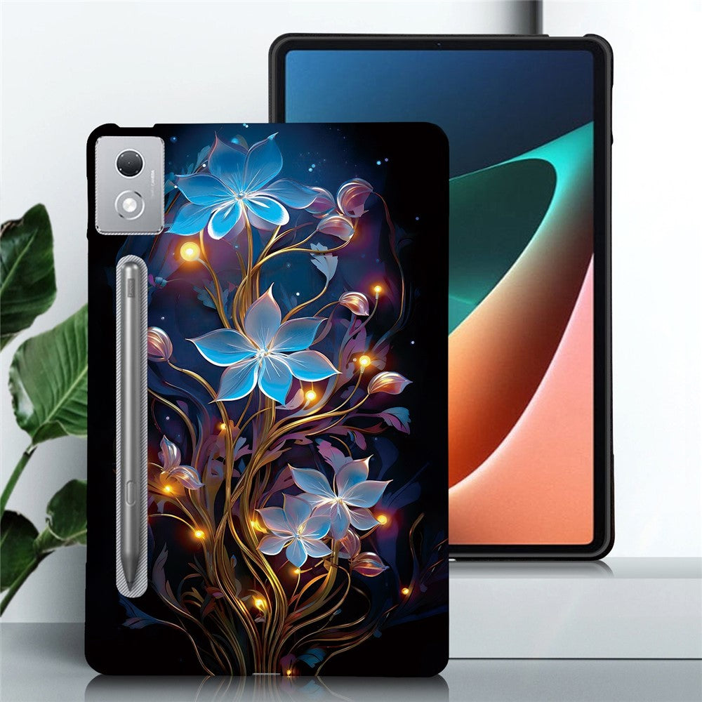 For Lenovo Tab P12 Pro 12.7 2025  /  Xiaoxin Pad Pro 12.7 (2025) Case Pattern Printing Slim Soft TPU Tablet Cover - Small Lantern Flower