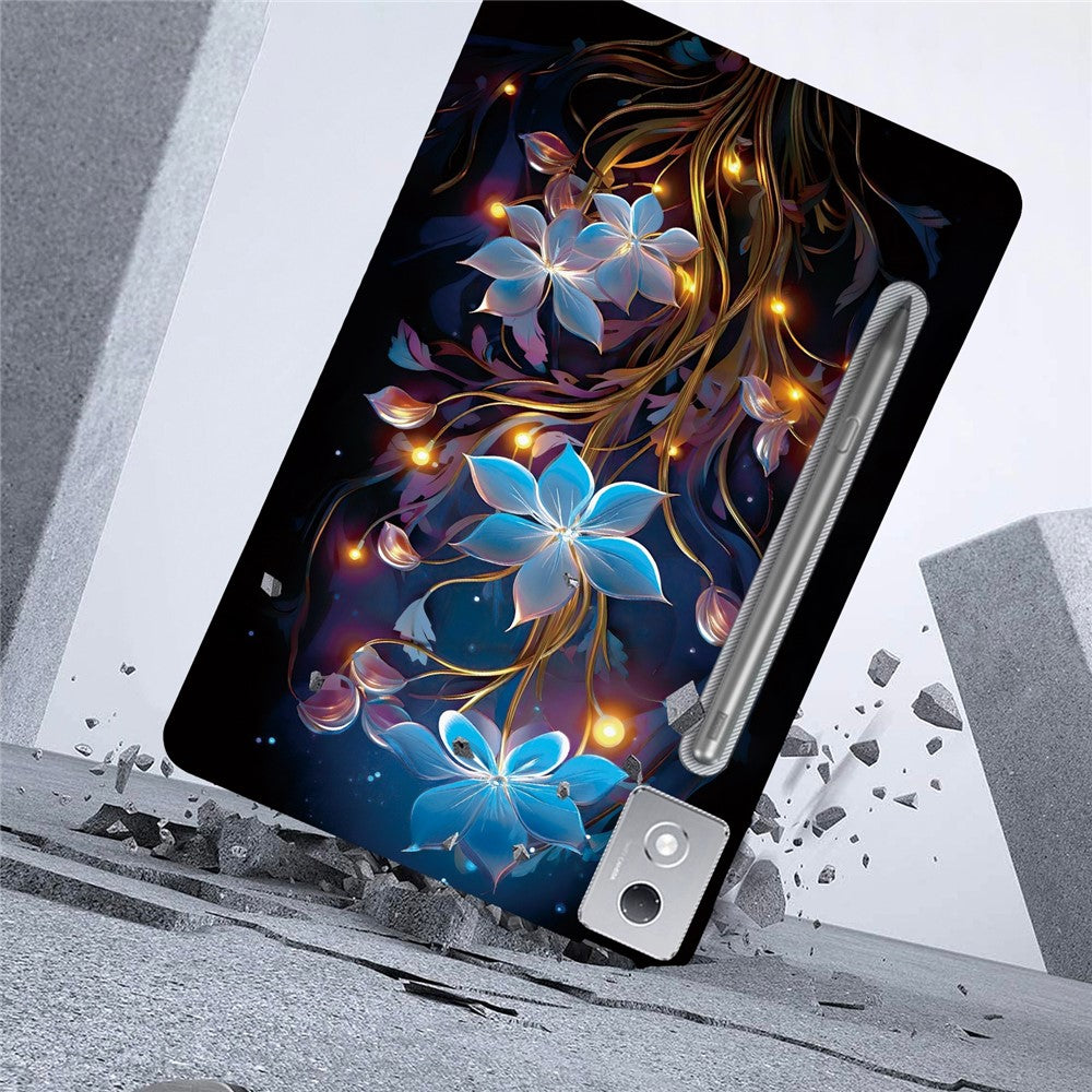 For Lenovo Tab P12 Pro 12.7 2025  /  Xiaoxin Pad Pro 12.7 (2025) Case Pattern Printing Slim Soft TPU Tablet Cover - Small Lantern Flower