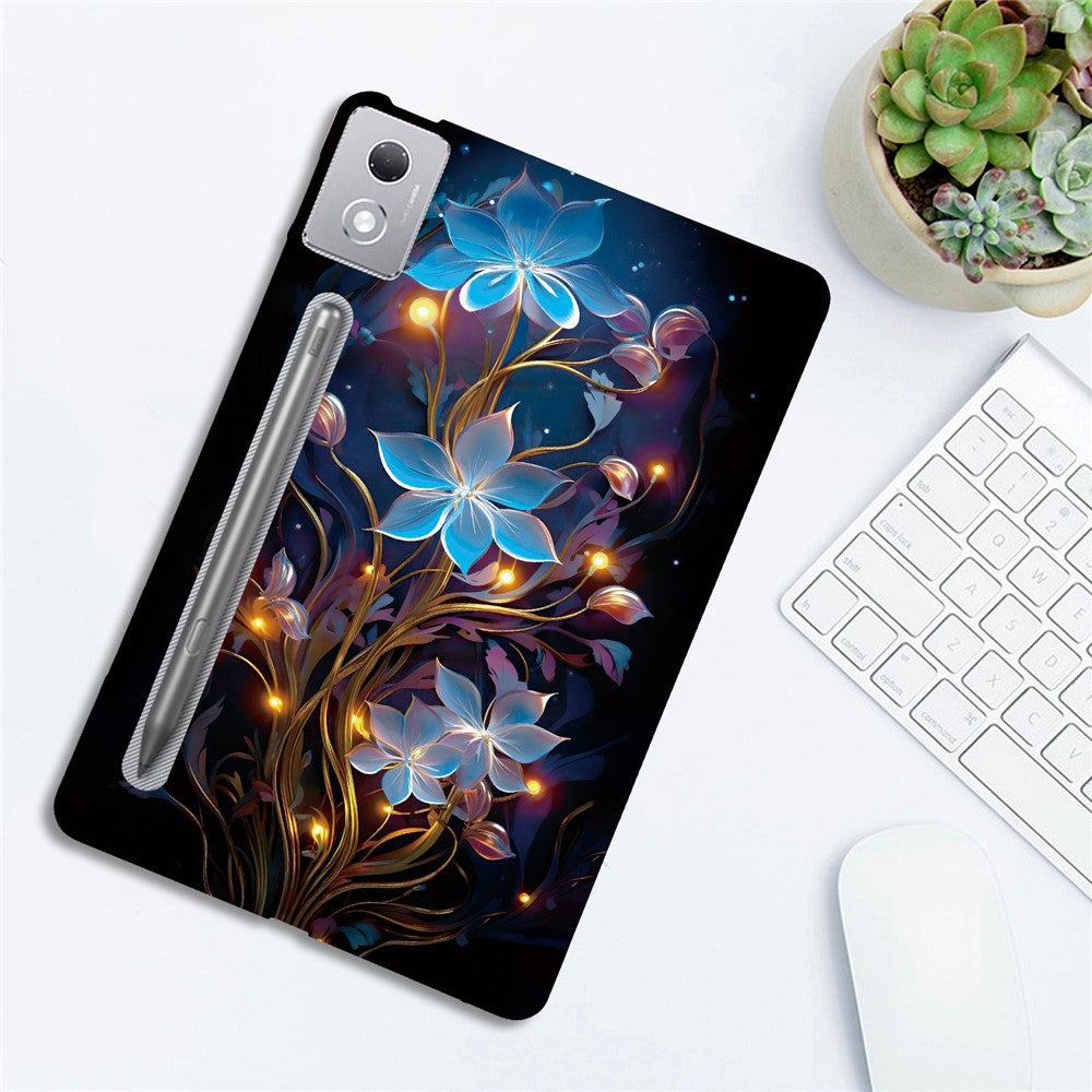 For Lenovo Tab P12 Pro 12.7 2025  /  Xiaoxin Pad Pro 12.7 (2025) Case Pattern Printing Slim Soft TPU Tablet Cover - Small Lantern Flower