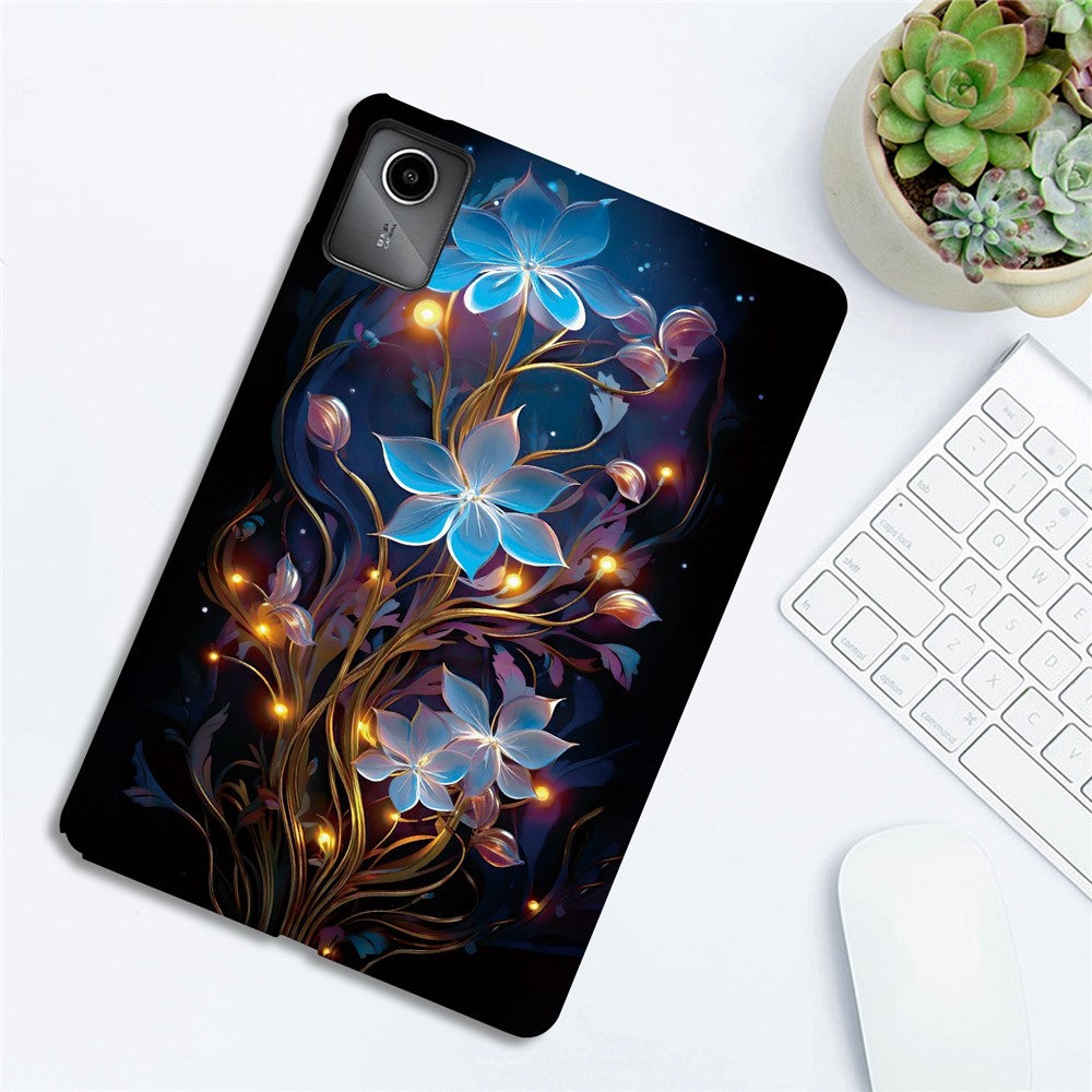 For Lenovo Tab M11 TB-330FC  /  Xiaoxin Pad 11 2024 TB-331FC Case Pattern Printing Slim Soft TPU Tablet Cover - Small Lantern Flower