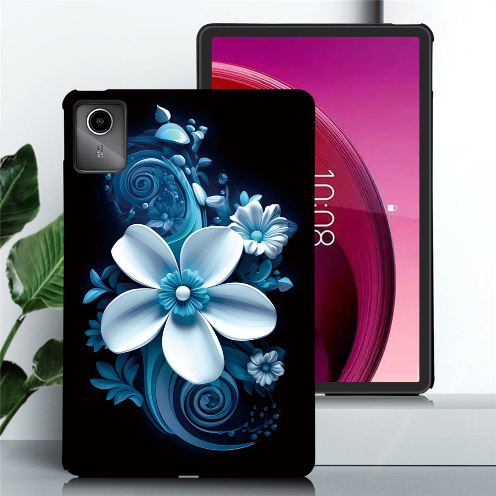 For Lenovo Tab M11 TB-330FC  /  Xiaoxin Pad 11 2024 TB-331FC Case Pattern Printing Slim Soft TPU Tablet Cover - Black Orchid