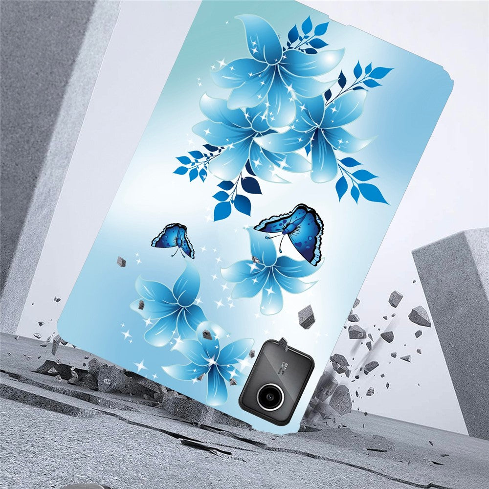 For Lenovo Tab M11 TB-330FC  /  Xiaoxin Pad 11 2024 TB-331FC Case Pattern Printing Slim Soft TPU Tablet Cover - Blue Butterfly