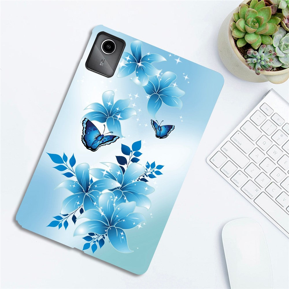 For Lenovo Tab M11 TB-330FC  /  Xiaoxin Pad 11 2024 TB-331FC Case Pattern Printing Slim Soft TPU Tablet Cover - Blue Butterfly