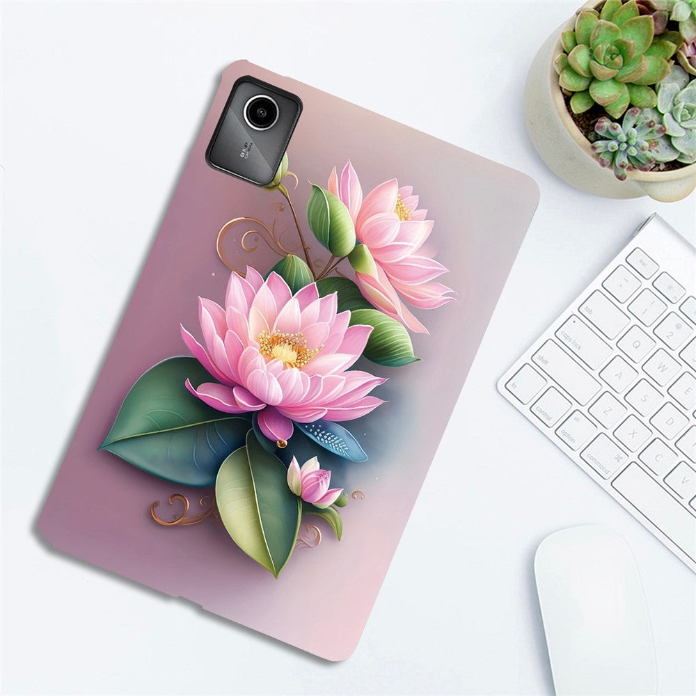 For Lenovo Tab M11 TB-330FC  /  Xiaoxin Pad 11 2024 TB-331FC Case Pattern Printing Slim Soft TPU Tablet Cover - Lotus