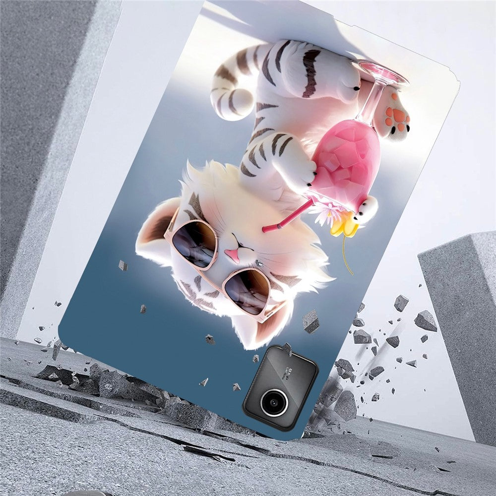 For Lenovo Tab M11 TB-330FC  /  Xiaoxin Pad 11 2024 TB-331FC Case Pattern Printing Slim Soft TPU Tablet Cover - Cartoon Tiger