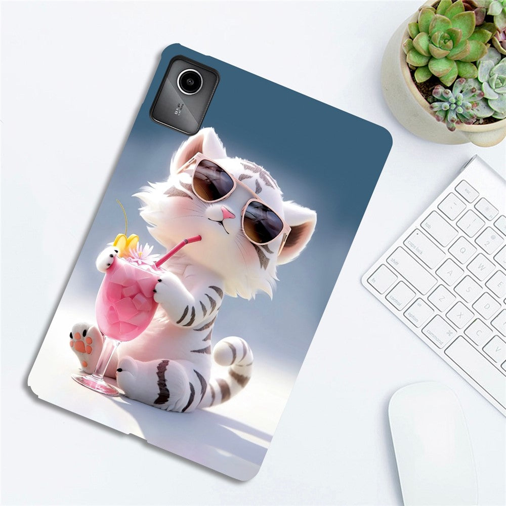 For Lenovo Tab M11 TB-330FC  /  Xiaoxin Pad 11 2024 TB-331FC Case Pattern Printing Slim Soft TPU Tablet Cover - Cartoon Tiger